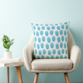 BLAUWE & WITTE STREPEN & BLAUWE BABYSCHOENTJES KUSSEN (Stoel)