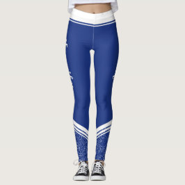 Blauwe witte strepen en moderne meisjes leggings