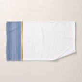 BLAUWE WITTE STRIPE GOLD BATHROOM TOWEL SET BAD HANDDOEK (Handdoek)