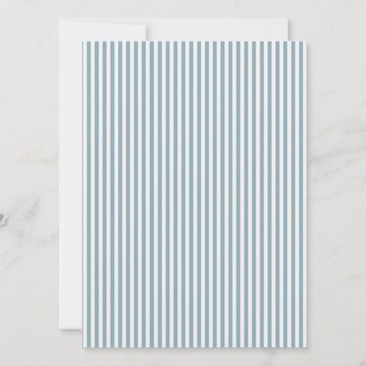 Blauwe Witte Stripes Boat Bon Voyage Party Kaart (Achterkant)
