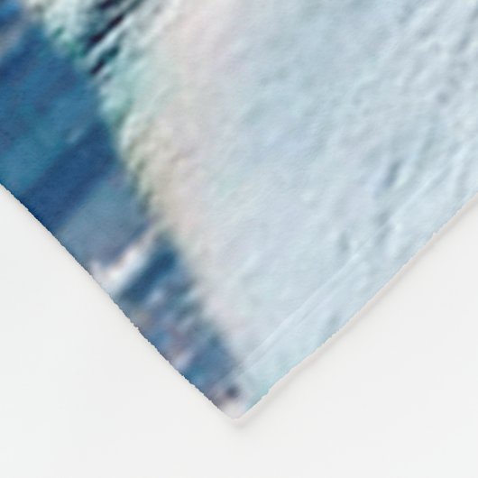 Blauwe witte tijger fleece deken (Hoek)