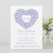 blauwe witte tulpen die hart trekken kaart (Staand voorkant)