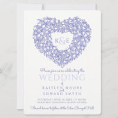 blauwe witte tulpen die hart trekken kaart (Voorkant)