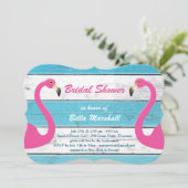 Blauwe & Witte Uitnodiging van de Bridal van de Fl (Staand voorkant)