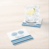 Blauwe witte vaalvormige Onderzetters voor zeehond (Insitu)