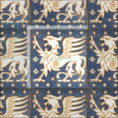 BLAUWE WITTE VANTASY GRIFFINS STOF (Delen)