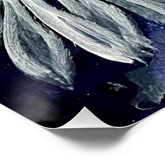 Blauwe witte ventilator perfect poster (Hoek)