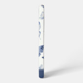 Blauwe & Witte Vlinder Monogram Samsung Galaxy Hoesje (Linkerkant)