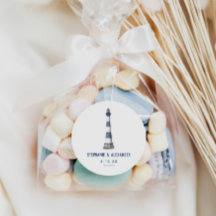 Blauwe witte vuurtoren