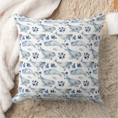 Blauwe witte walvis Ocean Theme Nursery Kussen (Deken)