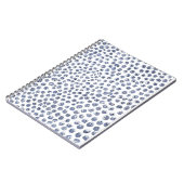 Blauwe witte Waterverf Blauwbes Notitieboek (Linkerzijde)