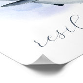 Blauwe witte Waterverf Orca Killer Whale Poster (Hoek)