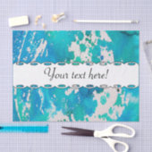 Blauwe witte waterverf tissuepapier (Craft)