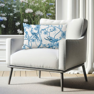 Blauwe witte Waterverf vogel in de Vintage van de Kussen