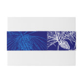 Blauwe witte winterfeestdagen Pijnlantaarns Uitnodigingen Wikkel (Achterkant Voorbeeld)