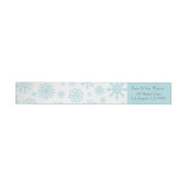 Blauwe witte wintersnowflake kerstlabels (Individueel)