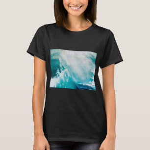 BLAUWE WITTE ZEE WAVELT IN HET STORM T-shirt