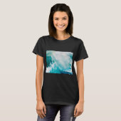 BLAUWE WITTE ZEE WAVELT IN HET STORM T-shirt (Voorkant volledig)
