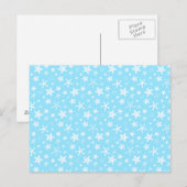 Blauwe witte zeester briefkaart (Voorkant / Achterkant)