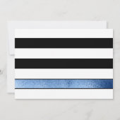 Blauwe witte zoete zestienjarige verjaardag kaart (Achterkant)