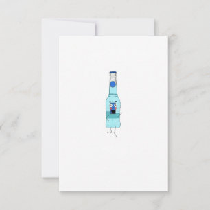 Blauwe WKD, drank, schattig Bedankkaart