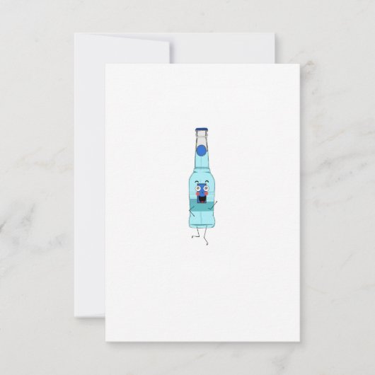 Blauwe WKD, drank, schattig Bedankkaart (Voorkant)