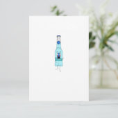 Blauwe WKD, drank, schattig Bedankkaart (Staand voorkant)