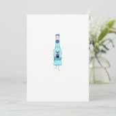 Blauwe WKD, drank, schattig Kaart (Staand voorkant)
