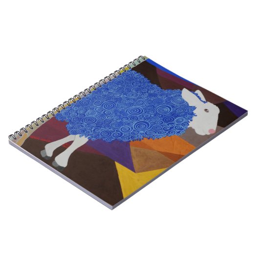 Blauwe wol notitieboek (Linkerzijde)