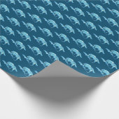 Blauwe Wolf Cadeaupapier (Hoek)