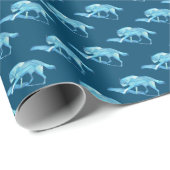Blauwe Wolf Cadeaupapier (Rol Hoek)