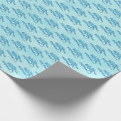 Blauwe Wolf Cadeaupapier (Hoek)