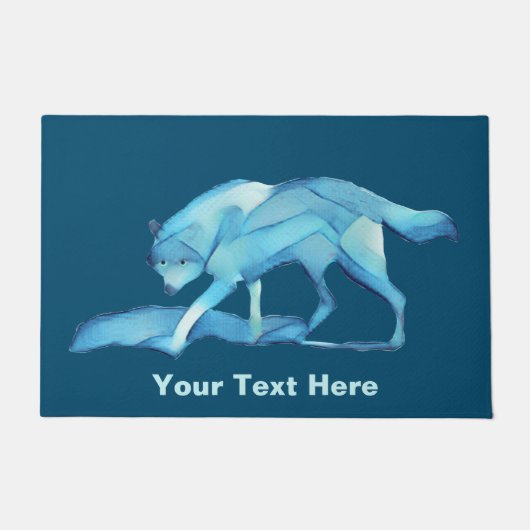 Blauwe Wolf Deurmat (Voorkant)