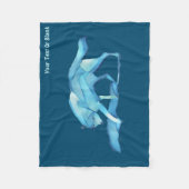 Blauwe Wolf Fleece Deken (Voorkant)
