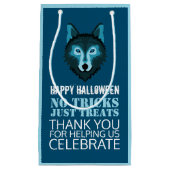 Blauwe Wolf, Halloween Feest Klein Cadeauzakje (Voorkant)