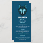 Blauwe Wolf, Halloween Party Menu (Voorkant / Achterkant)