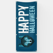 Blauwe Wolf, Happy Halloween Spandoek (Verticaal)