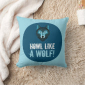 Blauwe Wolf, howl als een wolf Kussen (Deken)