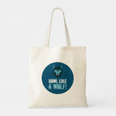 Blauwe Wolf, howl als een wolf Tote Bag (Achterkant)