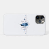 Blauwe wolf iPhone hoesje (Achterkant (horizontaal))