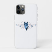 Blauwe wolf iPhone hoesje (Achterkant)