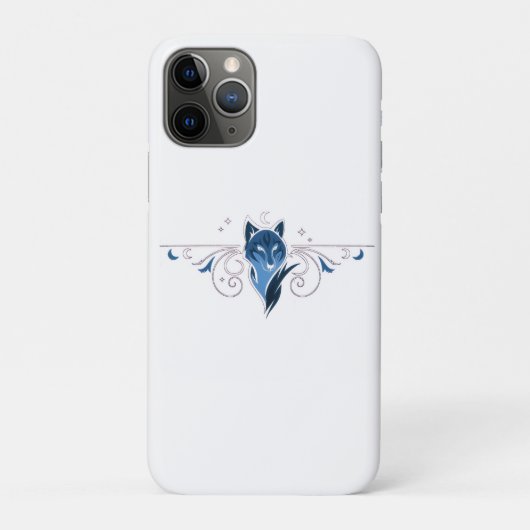 Blauwe wolf iPhone hoesje (Achterkant)