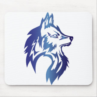 blauwe wolf - logo voor esports muismat
