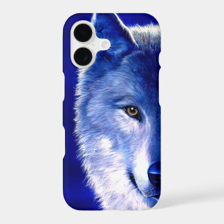 Blauwe wolf op Night iPhone 7 Plus Hoesje