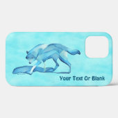 Blauwe wolf op sneeuw Case-Mate iPhone case (Achterkant (horizontaal))