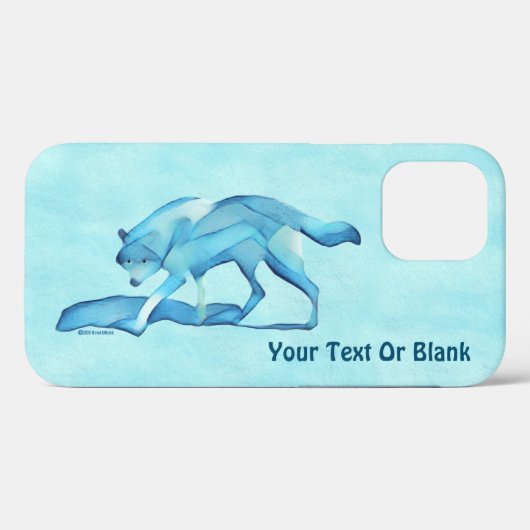 Blauwe wolf op sneeuw Case-Mate iPhone case (Achterkant (horizontaal))