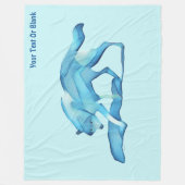 Blauwe wolf op sneeuw fleece deken (Voorkant)