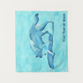 Blauwe wolf op sneeuw wandkleed (Voorkant)