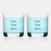 Blauwe wolf op sneeuw whisky glas (Achterkant)