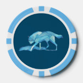 Blauwe Wolf Poker Chips (Voorkant)